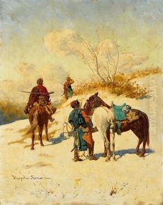 Kosakenreiter Im Schnee by Wladislaw Karol Szerner