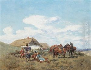 Rastende Kossaken by Wladislaw Karol Szerner
