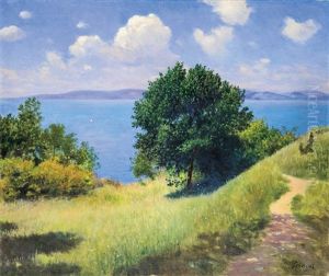 Nice Weather (sunny Weather At Lake Balaton) by Pal Szinyei Merse
