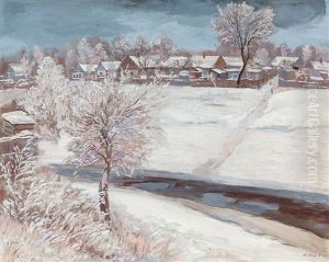 Szolnok Brook-side In Winter