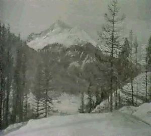 Davos Im Winter by Lajos Szlanyi