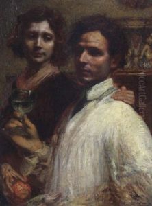 Pittore Accanto Alla Moglie Di Giacomo Balla, 1914