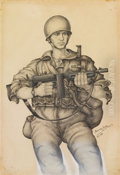 Self-portrait In Army Uniform - view 1