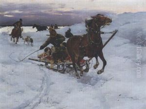 Winterliche Schlittenfahrt