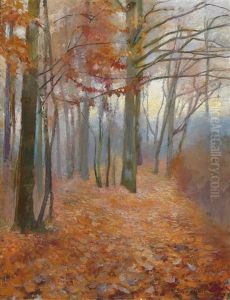 Autumn Woodland by Waclaw (Venceslas) Szymanovski