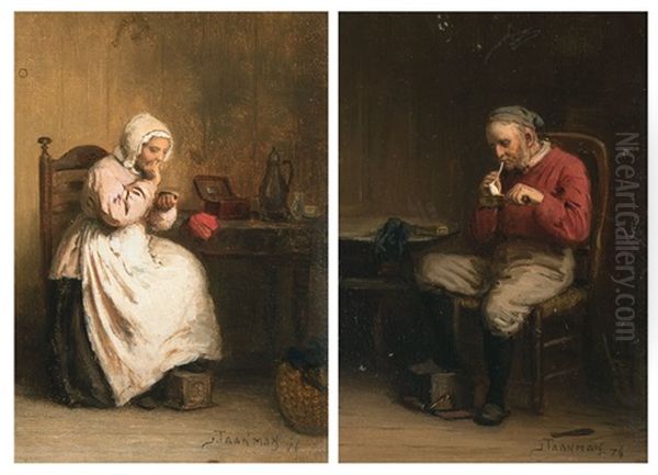 Woman Taking Snuff - The Pipe Smoker (1876) - view 1