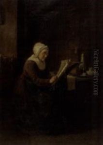 Vieille Dame Lisant by Jacob Taanmann