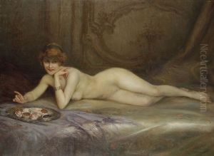 Nu Allonge Aux Gourmandises by Emile Tabary