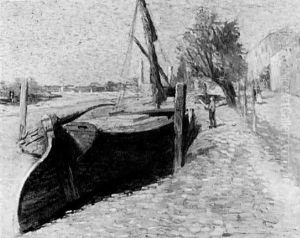 Barges At Low Tide