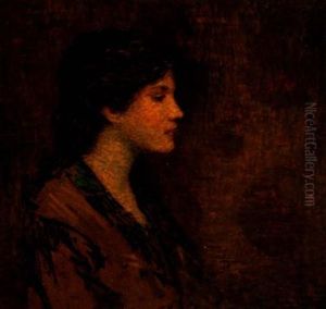 Head Of A Young Girl (girl In Brown) by Augustus Vincent Tack