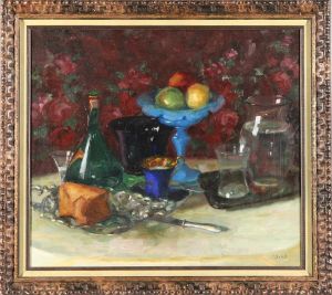 Still Life With Fruit, Water And Dessert by Osip Emmanuilovich Braz