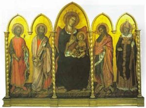 The Virgin And Child Enthroned by Pisan de Taddeo di Bartolo