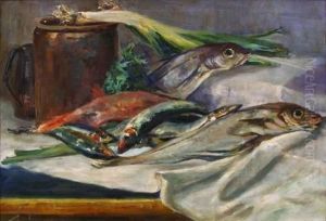 Nature Morte Aux Poissons by Osip Emmanuilovich Braz