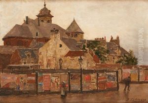 Promeneurs Devant Les Panneaux D"affichage by Jean Francois Taelemans