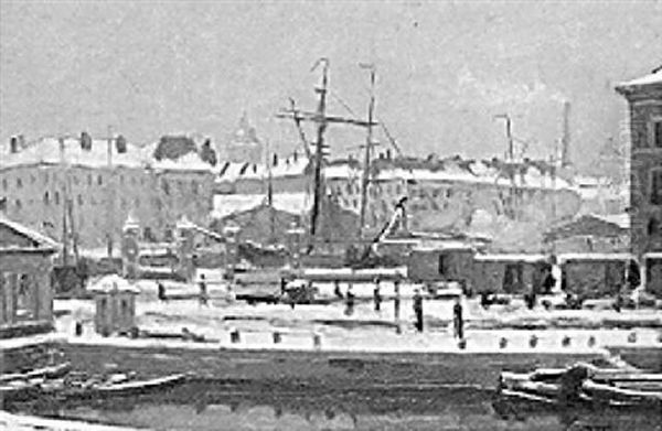 A Harbour In Winter - view 1
