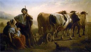 Cultivateur Romain Et Sa Famille by Louis de Taeye