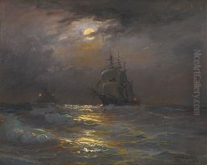 On High Seas, By Moonlight by Diyarbakirli Tahsin