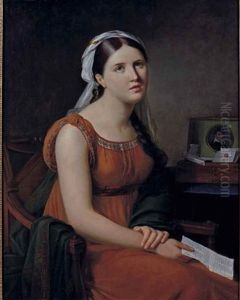 Portrait D"une Jeune Femme Tenant Une Lettre