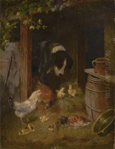 Barn Scene by Arthur Fitzwilliam Tait
