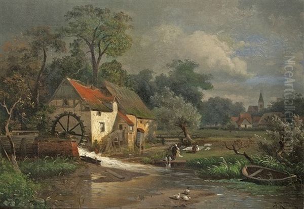 Landschaft Mit Wassermuhle - view 1