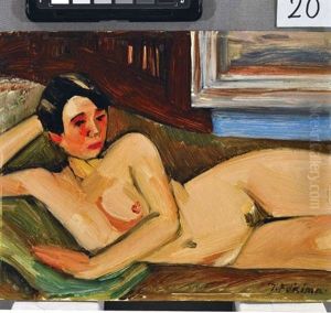 Female Nude by Fujishima Takeji