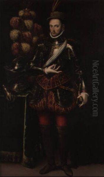 Portrait En Pied D'un Gentilhomme En Armure - view 1