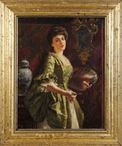 Ritratto Di Pittrice by Arnaldo Tamburini