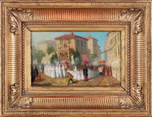 La Fete-dieu by Claude-Auguste Tamisier