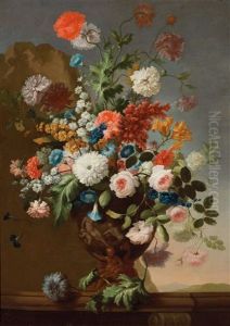 Ein Blumenstillleben Aus Nelken