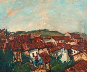 Vue Des Toits A Tamsui by Tan Ting Pho