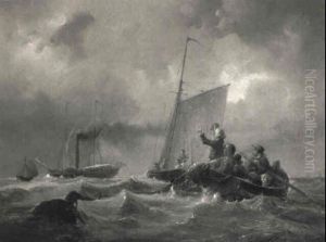 Ausschauender Fischer Auf See by Henrich Friedrich Tanck