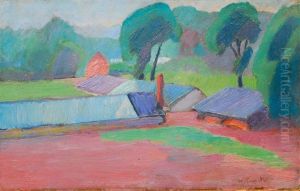 Landscape With Houses by Walter Tanck