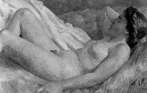 Schlafender Weiblicher Akt by Walter Tanck