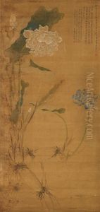Lotus Root And Flowers by Tang Yin