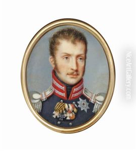 Frederick William Iii (1770-1840), King Of Prussia, In Blue Coat With Red And Silver Braided Collar And Silver Epaulettes