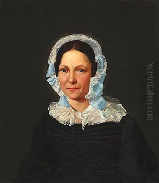 Portraits Of The Married Couple Jorgen Toxvaerd And His Wife Margrethe Caroline, Nee Thygesen (pair) - view 1