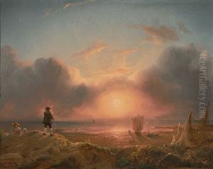 Sonnenuntergang Uber Dem Meer by Heinrich Friedrich Tank