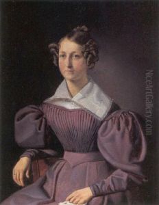 Portraet Af En Ung Pige I Violet Kjole