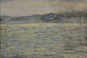 Shore Landscape With Building And Dock Shore Landscape With Building And Dock