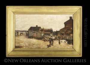 Feeding Chickens, African-american Township - Philadelphia, Pennsylvania by Henry Ossawa Tanner