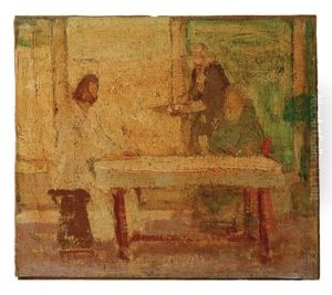 Study For Christ At The Home Of Mary And Martha-5 by Henry Ossawa Tanner