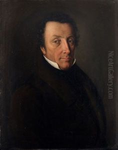 Portrait Heinrich Hiestand, Gemeind Ammann (+ Verena Hiestand Gebohrne Tanner, Gem. Von Ihrem Bruder Rudolf Als Dankbares Andenken; Pair) Portrait Heinrich Hiestand, Gemeind Ammann (+ Verena Hiestand Gebohrne Tanner, Gem. Von Ihrem Bruder Rudolf Als Dankbares Andenken; Pair)