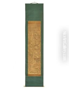Tanomura Chikuden (1777 1835): Cliffs, Canyon, Temple by Chikuden Tanomura