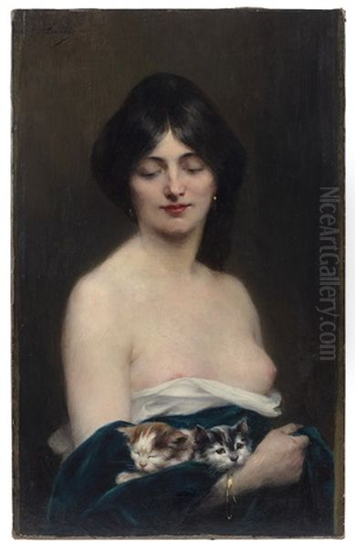 Jeune Femme Aux Chatons - view 1