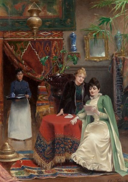 Women Reading A Letter, 1890 - view 1