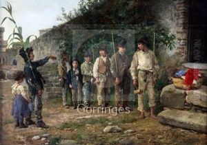 Playing At Soldiers by Jose Tapiro Y Baro