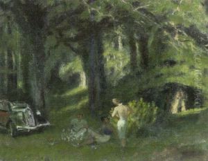 Pique-nique En Foret by Maurice Taquoy
