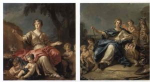 Personifications Of Asia And Europe by Guillaume Thomas Raphael Taraval