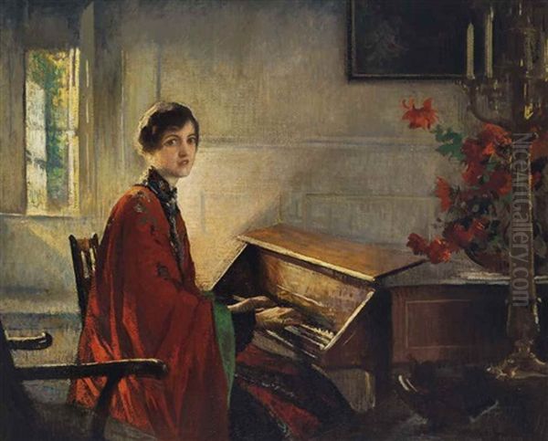 Mary At The Harpsichord - view 1
