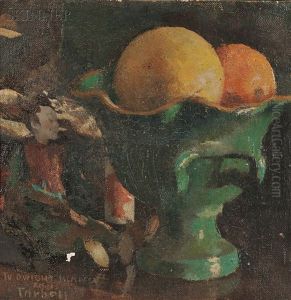 Still Life With Compote Of Fruit And An Oriental Figurine by Edmund Charles Tarbell